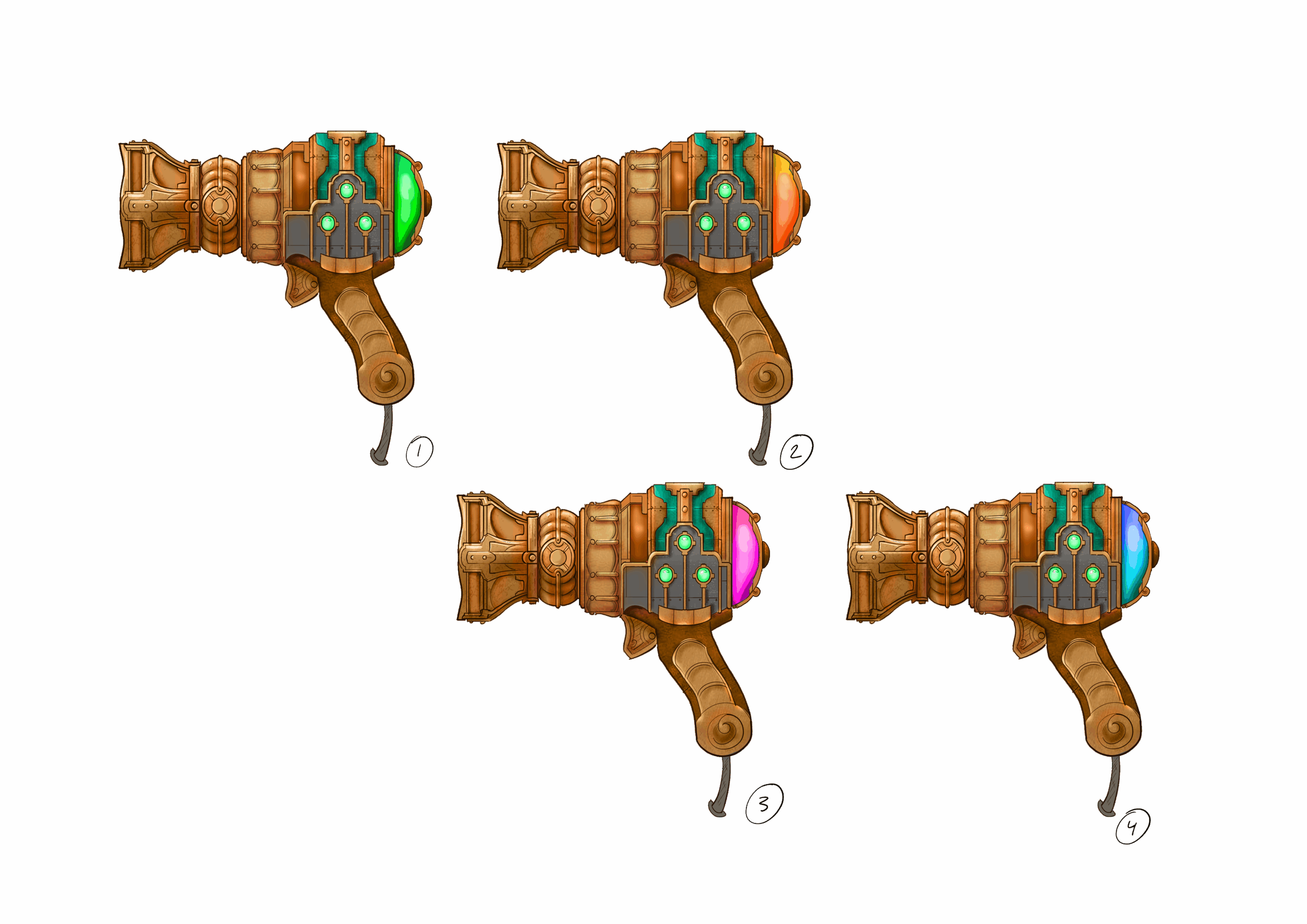 Ghostly Manor blasters