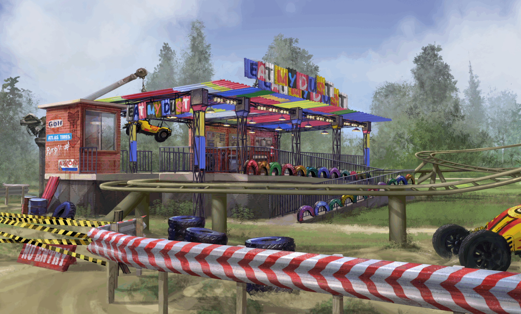 Walibi Holland Eat my dust